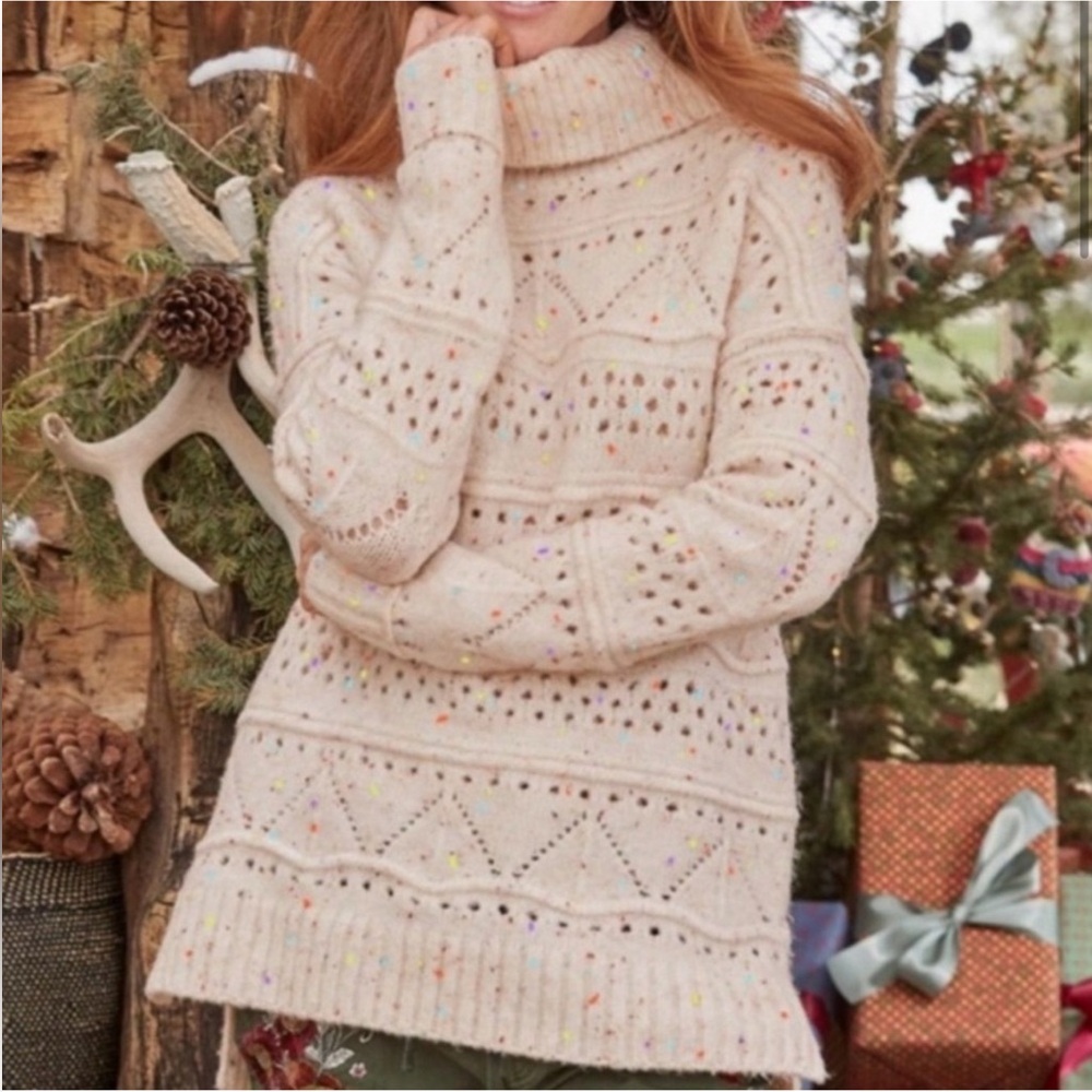Sundance Confetti Fleck Linton Gracie Turtleneck Sweater (J-1)